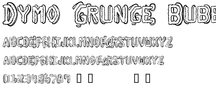 Dymo Grunge Bubble Extras font
